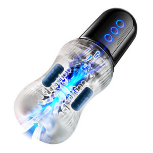 Bestvibe Dual Vibrating Eggs 5 Sucking 10 Vibrating Deep Throat Masturbator