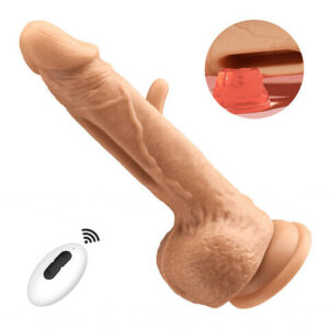 Bestvibe Hollow Flapping Silicone Dildo Vibrator 8.38 IN