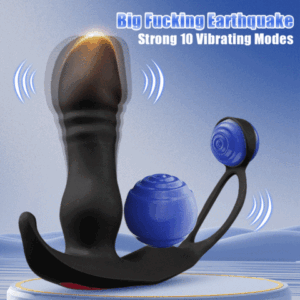 Gran - Thrusting  Vibrating Remote Control  Prostate Massager With Double Cock Rings
