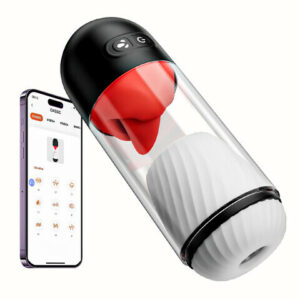 Bestvibe App Controlled Male Masturbator with 9 Tongue Licking Vibration Modes