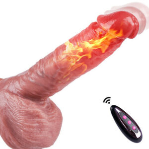 【True 1:1 Human Reproduction】Warm Human-Like Touch Thrusting 8.6 IN Dildo Vibrator Silicone Dildo