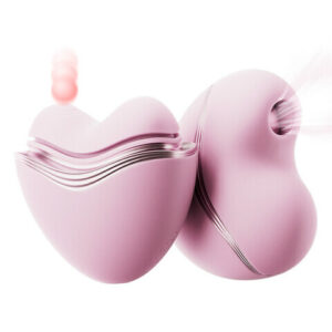 Cutie Heart Clitoral Suction Vibrator with Flapping  Sucking Exchangable