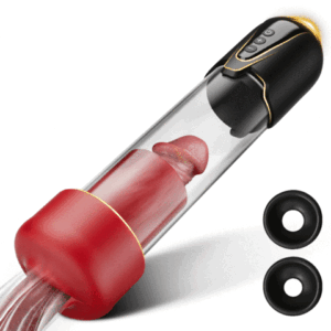 Bestvibe Red Fury Armour – 6 Suctions Penis Pump with Lifelike Mouth  Textured Tunnel