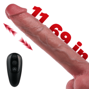 Bestvibe - True Touch 11.69IN Longer Big Realistic Thrusting Vibrating Lifelike Dildo