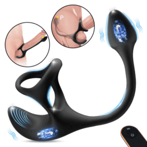 Bestvibe Spherical Vibrating Anal Plug with Penis Rings