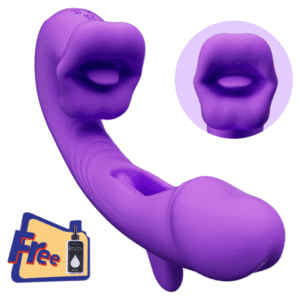 【Free Lube!】Upgraded Mouth-Shaped Clit Tongue Licking Flapping G-spot Vibrator