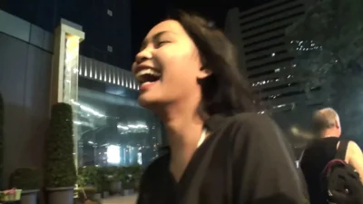 Pretty young Thai hooker picked up off the street & creampie