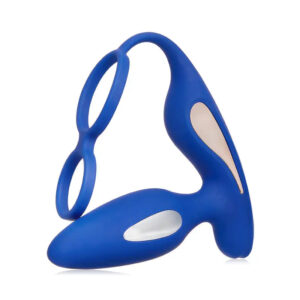 Vibromasseur de prostate avec cockring 2 en 1, 9 vibrations et 5 chocs électriques