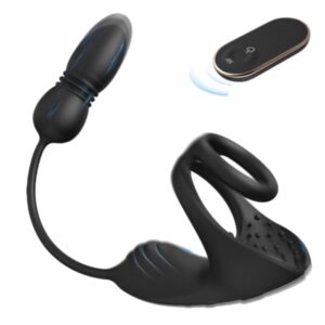 Egbert - Masseur prostatique avec 9 niveaux de choc et de vibration, stimulateur testiculaire et an